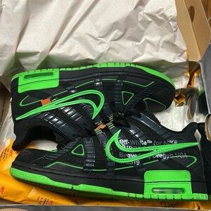 Off-White Black and Green Sneakers